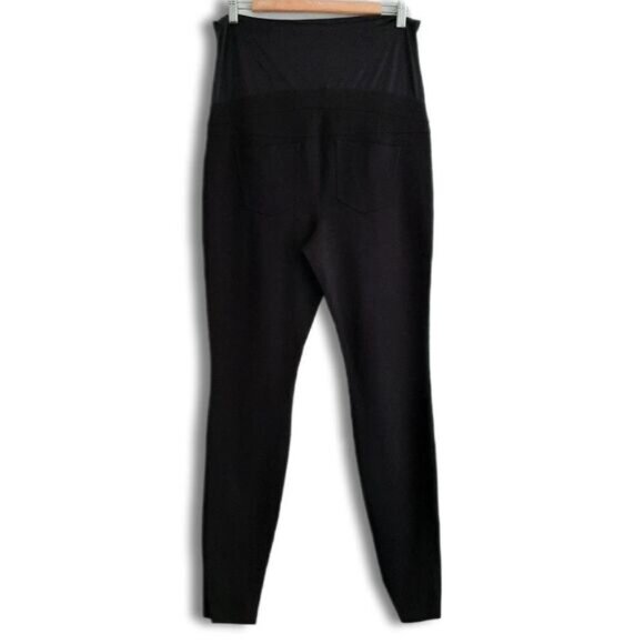 STORK & BABE Maternity Stretchy Leggings Skinny Leg Pull-On Pants Black Sz L - Picture 7 of 13